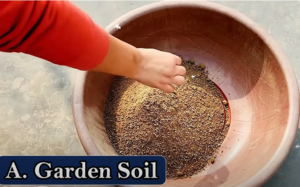 Garden area soil